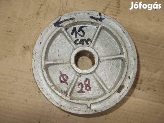 Eladó a képen látható 15 cm átmérőjű egy pályás ékszíj tárcsa 5