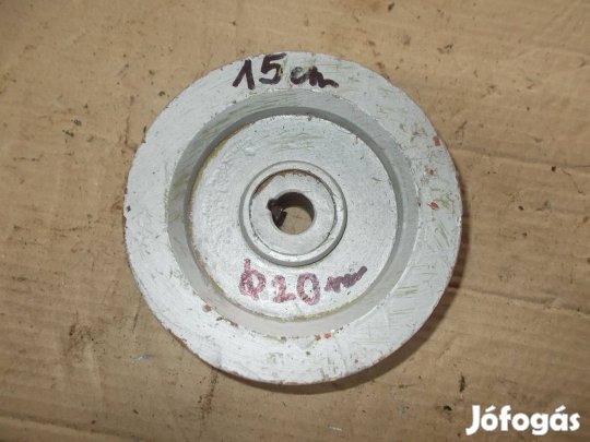 Eladó a képen látható 15 cm átmérőjű két pályás ékszíj tárcsa