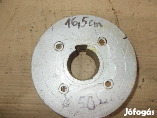 Eladó a képen látható 16,5 cm átmérőjű két pályás ékszíj tárcsa