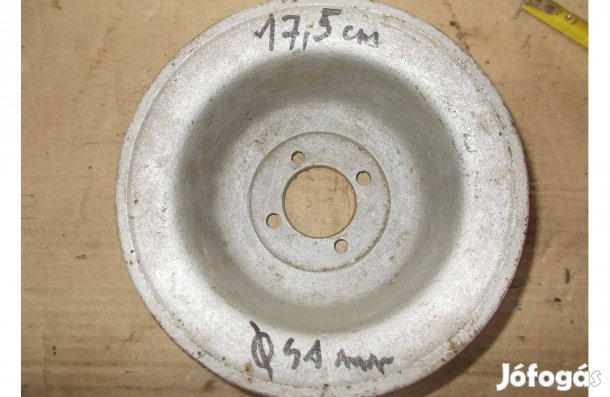 Eladó a képen látható 17,5 cm átmérőjű két pályás ékszíj tárcsa