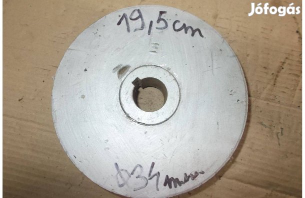 Eladó a képen látható 19,5 cm átmérőjű két pályás ékszíj tárcsa