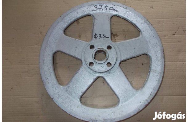 Eladó a képen látható 37,5 cm átmérőjű egy pályás ékszíj tárcsa