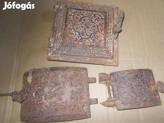 Eladó a képen látható régi kályha ajtó csomag fellelt állapotban
