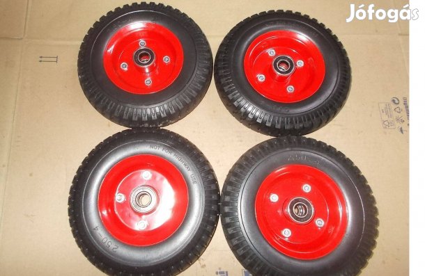 Eladó a képen látható tömör gumis csapágyazott kerék csomag