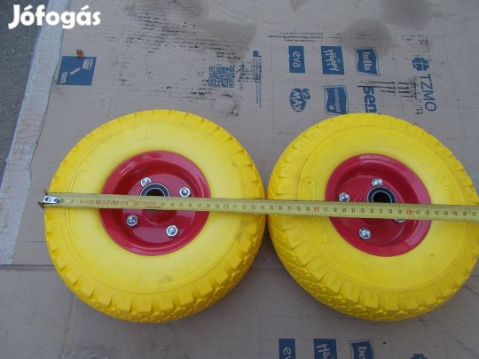 Eladó a képen látható új tömör gumis molnárkocsi kerék párban