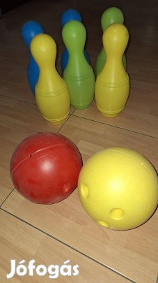 Eladó a lépen látható, új ,nem használt 8db-os Bowling készlet