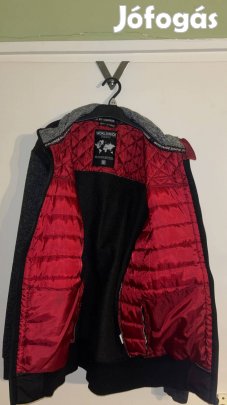 Eladó átmeneti, középvastag fekete kabát