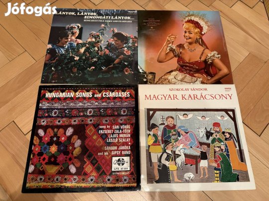 Eladó bakelit lemezek magyar népzene, csárdás, karácsony