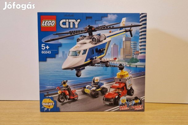 Eladó bontatlan, új LEGO 60243 City - Rendőrségi helikopteres üldözés