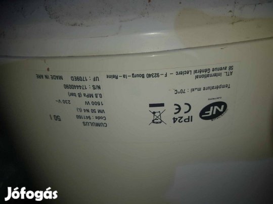 Eladó bontott Cumulus bojler fűtőbetét cekász