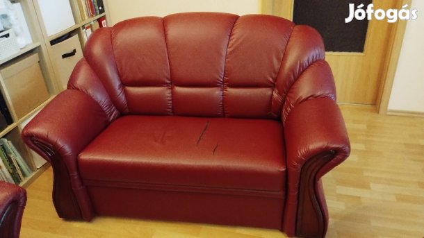 Eladó bőr ülőgarnitúra 3-2-1