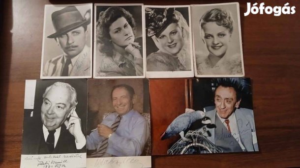 Eladó dedikált színészportrék