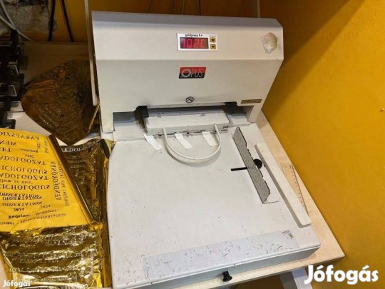 Eladó diplomakötő présgép aranyozógép és réz betüszett