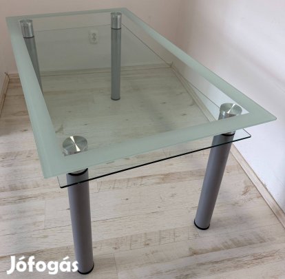 Eladó dupla üveglapos asztal