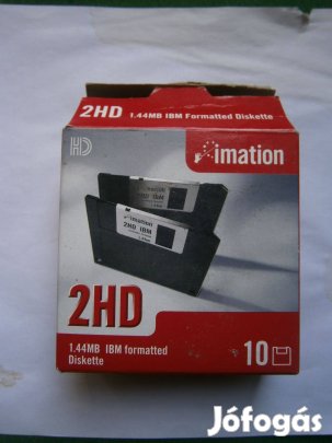 Eladó egy 10 db-os Imation (3M) 2HD floppy lemezcsomag