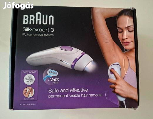 Eladó egy Braun Silk-expert 3 IPL tartós szőrtelenítő készülék