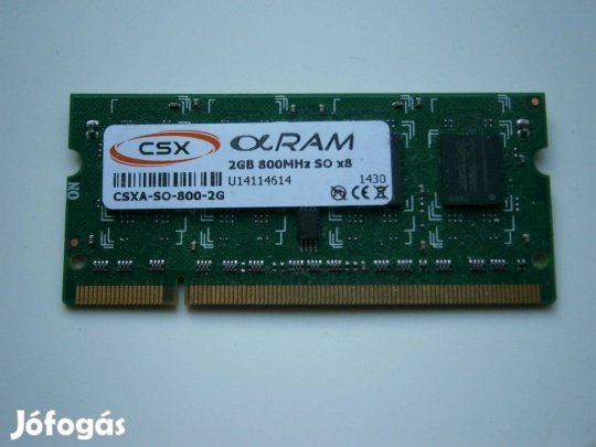 Eladó egy Csx DDR-2 2GB/800 DDR2 Sodimm Notebook RAM