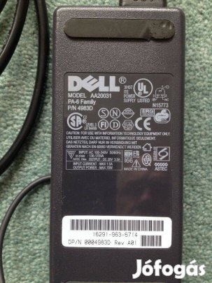 Eladó egy Dell AA20031 (4983D) típusú laptoptöltő