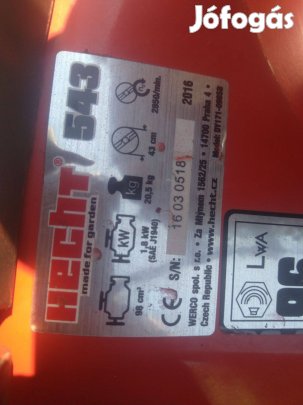 Eladó egy Hecht fűnyíró!Motorikusan és funkciónálisan jól működik!!