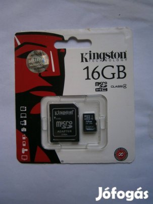 Eladó egy bontatlan 16 GB-os Kingston micro SDHC Class4-es SD kártya