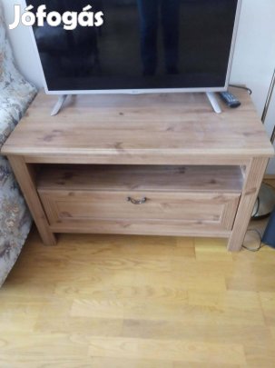Eladó egy világos tölgy színű, egy polcos, fiókos televizió szekrényke