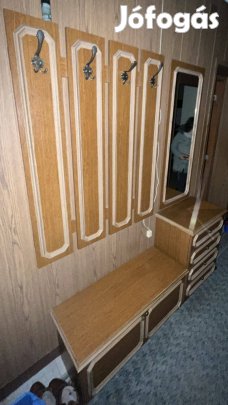 Eladó előszobabútor szett fogas, tükör, fiókos és cipőtartós rész