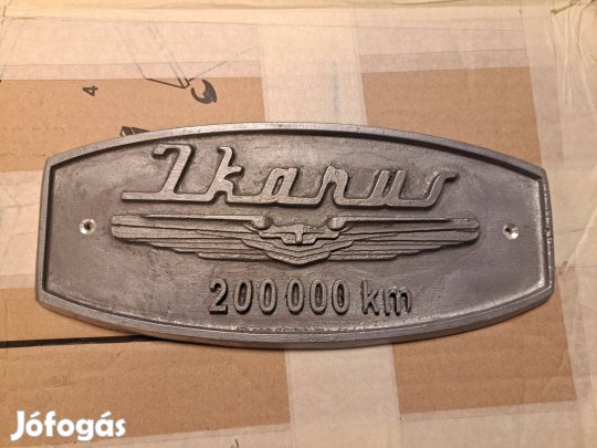 Eladó eredeti Ikarus 200000 Km-es emléktábla tábla