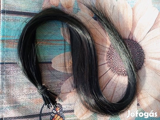 Eladó fekete európai haj 50-cm tincseses