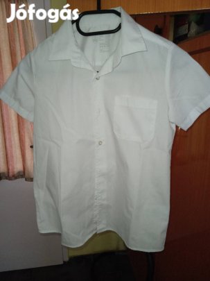 Eladó fiú ünnepi fehér ing 3 db/152 + nadrág 