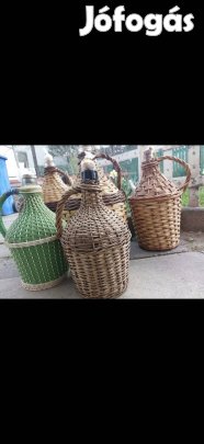 Eladó fonott üvegballonok (demizsonok) - több méretben