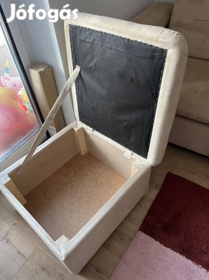 Eladó fotel+puff (tárolóval)