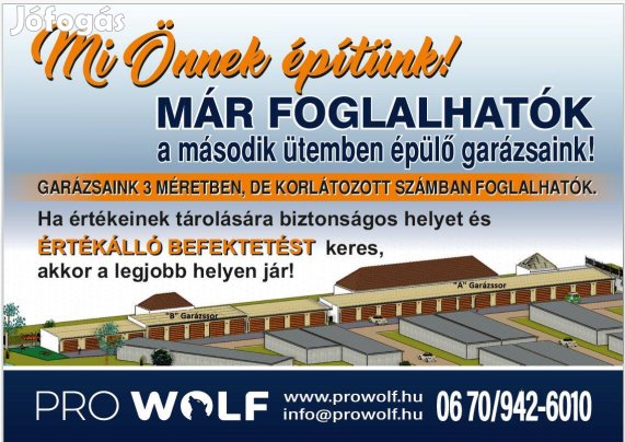 Eladó garázosk