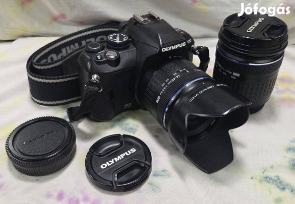 Eladó gyönyörű állapotú Olympus E-420 DSLR szett / 14-42 / 40-150 / tá