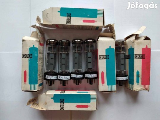 Eladó használt RFT EL 34 quad szett elektroncső pótcsővel