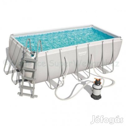 Eladó használt fémvázas négyszögletű medence