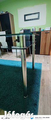 Eladó használt üveg asztal 
