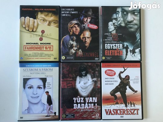 Eladó hat darab DVD