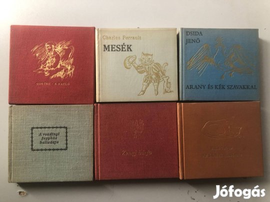 Eladó hat darab minikönyv(Magyar Helikon)