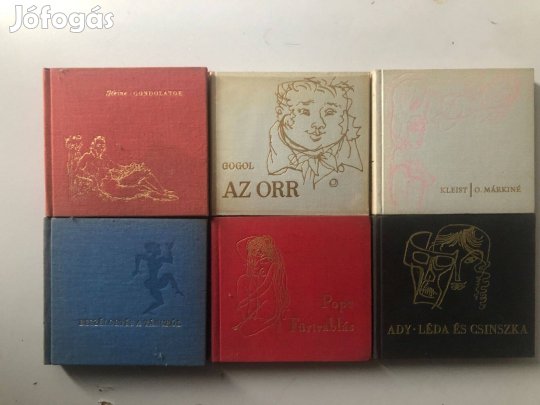 Eladó hat darab minikönyv(Magyar Helikon)