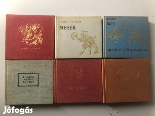 Eladó hat darab minikönyv(Magyar Helikon)