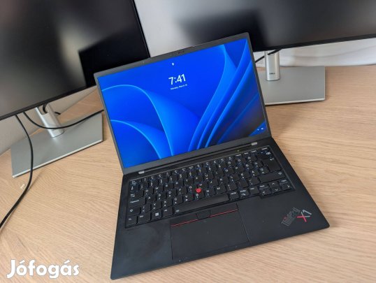 Eladó hibátlan Thinkpad X1 Carbon G11, magyar bill, gari,első tulaj,5G