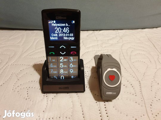 Eladó időseknek aján, vészhívós telefon Sos karkötővel. Maxcom MM715BB