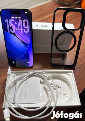 Eladó iphone 15 Pro 128 GB Black Titanium Karcmentes, újszerű