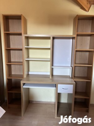 Eladó íróasztal+polcok 