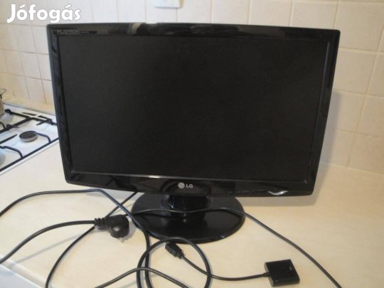Eladó jó állapotú LG számítógép monitor HDMI VGA átalakítóval