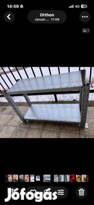 Eladó kétszintes ipari polc