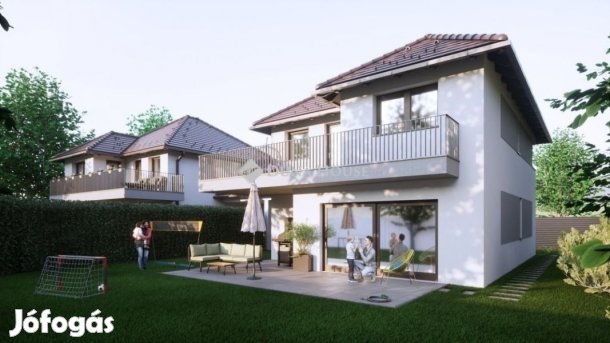 Eladó kétszintes újépítésű ikerház Veresegyházon vasútállomáshoz közel