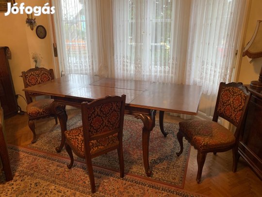 Eladó kiváló állapotú neobarokk asztal székekkel