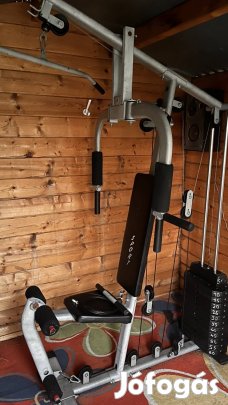 Eladó kombigép, fekpad+rúd+suly. 2 haspad