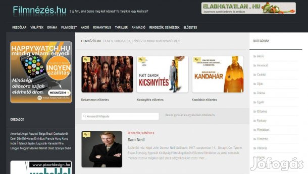 Eladó komplett weboldal: filmnezes.hu